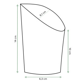 Vaso Desechable Antigrasa Carton Efecto Kraft Grande (55 Uds)