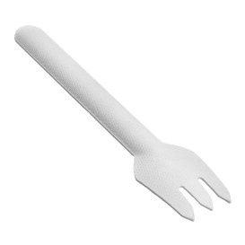 Tenedor de Caña de Azúcar Blanco 16cm (1.000 Uds)