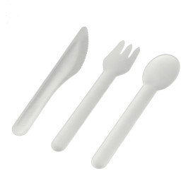 Cuchara de Caña de Azúcar Blanco 16cm (1.000 Uds)