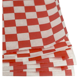 Envuelta Antigrasa “Vichy” Rojo 31x35cm (1.000 Uds)