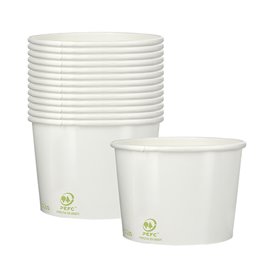 Tarrina de Cartón para Helados Ecológica 260ml (55 Uds)