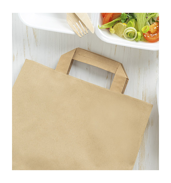 Bolsa Papel Kraft Doble Asa Plana