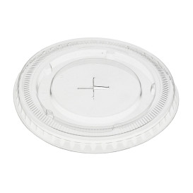 Tapa Plana con Cruz PET Transparente Ø8,5cm (1.000 Uds)