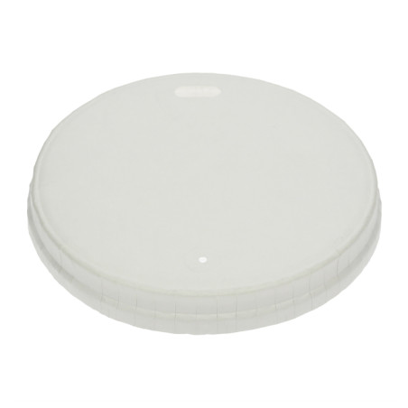 Tapa Travel con Agujero de Papel Blanca Ø9,0cm (1.000 Uds)
