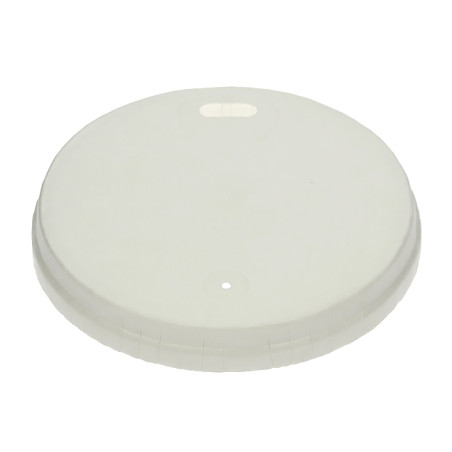 Tapa Travel con Agujero de Papel Blanca Ø8,0cm (50 Uds) 
