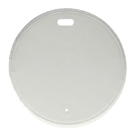 Tapa Travel con Agujero de Papel Blanca Ø8cm (100 Uds) 