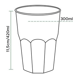 Vaso de Plástico "Frost" Blanco PP 420ml (20 Uds)