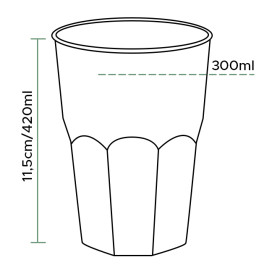 Vaso de Plástico "Frost" Blanco PP 420ml (420 Uds)