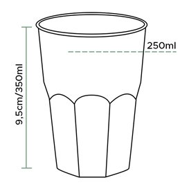 Vaso de Plástico "Frost" Turquesa PP 350ml (20 Uds)