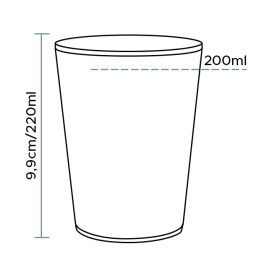 Vaso de Plástico PP Blanco 220ml (100 Uds)