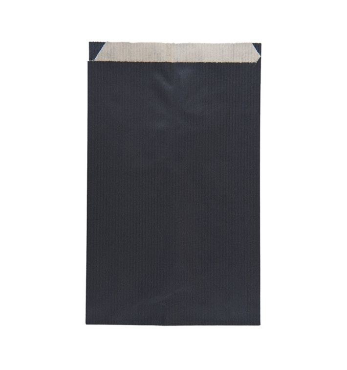 Sobre de Papel Kraft Negra 19+8x35cm (125 Unidades)
