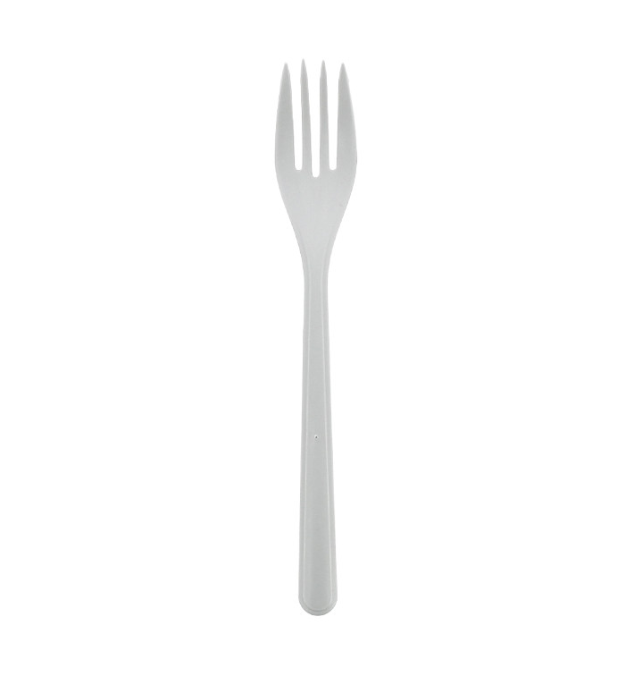 Tenedor Reutilizable PP Mineral “Hércules” Blanco 185mm (1.000 Uds)