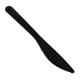 Cuchillo Reutilizable PP Mineral “Hércules” Negro 185mm (1.000 Uds)