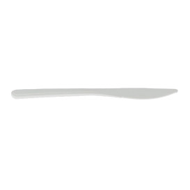 Cuchillo Reutilizable PP Mineral “Hércules” Blanco 185mm (50 Uds)
