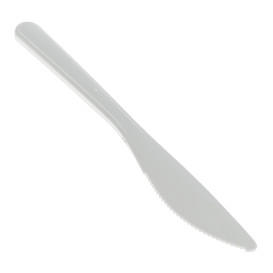 Cuchillo Reutilizable PP Mineral “Hércules” Blanco 185mm (50 Uds)