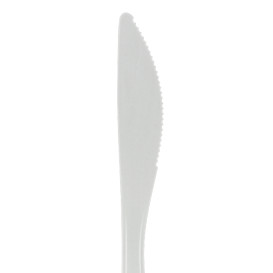 Cuchillo Reutilizable PP Mineral “Hércules” Blanco 185mm (50 Uds)