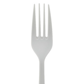 Tenedor Reutilizable PP Mineral “Gaia” Blanco 190mm (10 Uds)