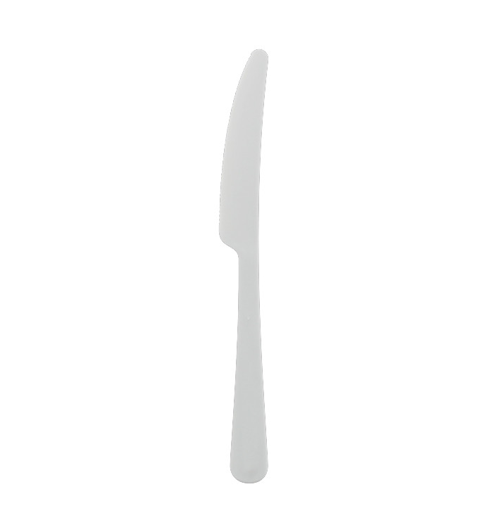 Cuchillo Reutilizable PP Mineral “Gaia” Blanco 197mm (10 Uds)