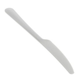 Cuchillo Reutilizable PP Mineral “Gaia” Blanco 197mm (10 Uds)