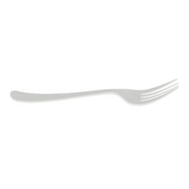 Tenedor Reutilizable PP Mineral “Gaia” Blanco 190mm (100 Uds)