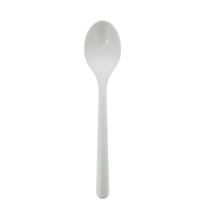 Cucharilla Reutilizable PP Mineral “Hércules” Blanca 130mm (50 Uds)