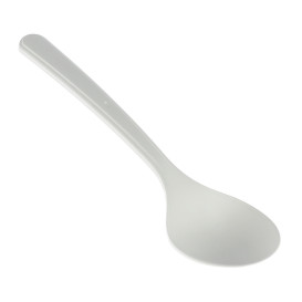 Cucharilla Reutilizable PP Mineral “Hércules” Blanca 130mm (50 Uds)