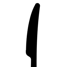 Cuchillo Reutilizable PP Mineral “Gaia” Negro 197mm (10 Uds)