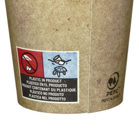 Vaso Cartón 4Oz/120ml Kraft Ø6,2cm (2000 Uds)