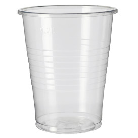 Vaso PP Transparente 240ml + Tapa Travel Cruz PS Ø7,4cm (1.000 Uds)