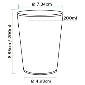 Vaso PP Transparente 240ml + Tapa Travel Cruz PS Ø7,4cm (1.000 Uds)