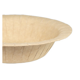 Plato hondo de cartón compostable