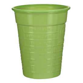 Vaso de Plástico PS Verde Lima 200ml Ø7cm (50 Uds)