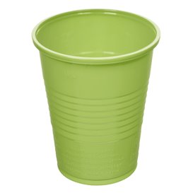 Vaso de Plástico PS Verde Lima 200ml Ø7cm (50 Uds)