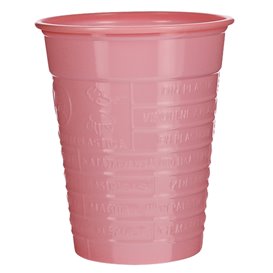 Vaso de Plástico PS Rosa 200ml Ø7cm (50 Uds)