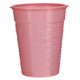 Vaso de Plástico PS Rosa 200ml Ø7cm (50 Uds)