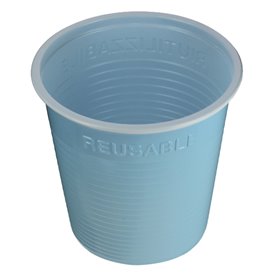 Vaso de Plástico PS Bicolor Azul Claro 230 ml (30 Uds)