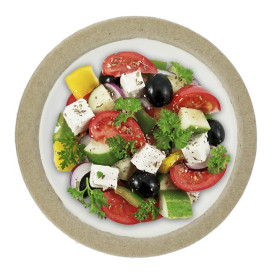 Plato de Bagazo Biodegradable Blanco Ø17,5cm (10 Uds)