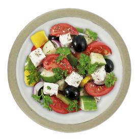 Plato de Bagazo Biodegradable Blanco Ø22,5cm (120 Uds)