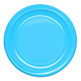 Plato Hondo Reutilizable Económico PS Azul Claro Ø20,5cm (25 Uds)
