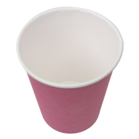 Vaso Cartón Plastic Free 9 Oz/250ml "Colores" Rosa Ø8cm (20 Uds)