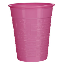 Vaso de Plástico PS Fucsia 200ml Ø7cm (50 Uds)