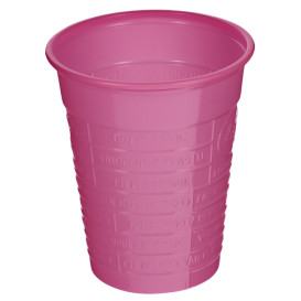 Vaso de Plástico PS Fucsia 200ml Ø7cm (50 Uds)
