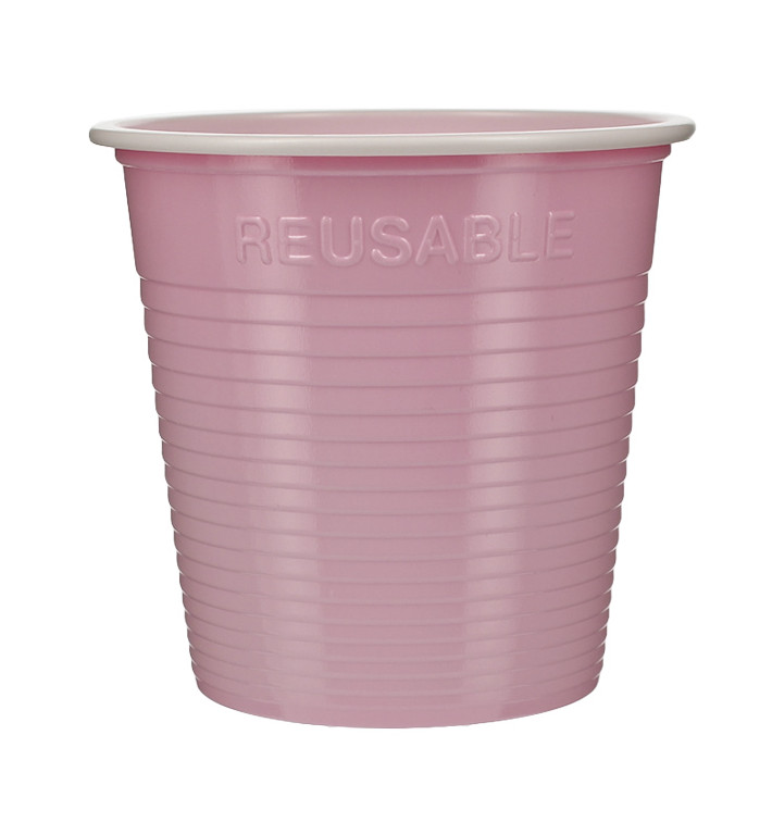 Vaso Reutilizable Económico PS Bicolor Rosa 230ml (30 Uds)