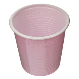 Vaso Reutilizable Económico PS Bicolor Rosa 230ml (30 Uds)