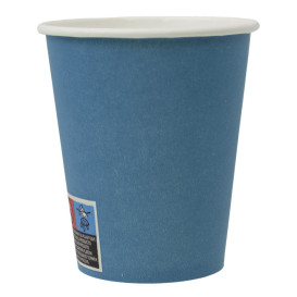 Vaso Cartón Plastic Free 9 Oz/250ml "Colores" Azul Ø8,0cm (20 Uds)