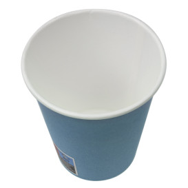 Vaso Cartón Plastic Free 9 Oz/250ml "Colores" Azul Ø8,0cm (20 Uds)