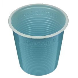 Vaso Reutilizable Económico PS Bicolor Turquesa 160ml (30 Uds)