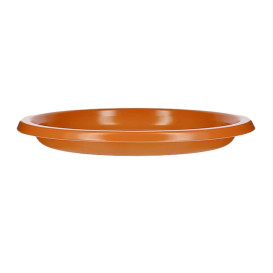 Plato Llano Reutilizable Económico PS Naranja Ø17cm (25 Uds)