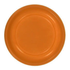 Plato Hondo Reutilizable Económico PS Naranja Ø20,5cm (25 Uds)