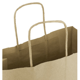 Bolsa Papel Kraft con Asas 100g/m² 25+11x31cm (25 Uds)